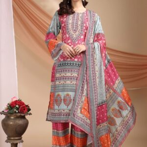 DIVASTRI Women Floral Printed Kurta with Trousers & Dupatta