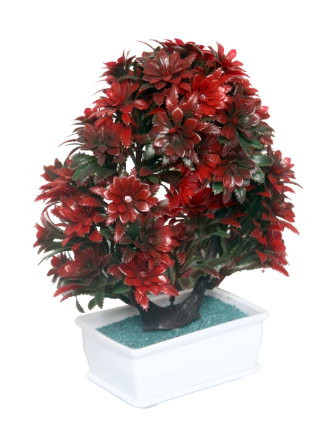 FOLIYAJ Red 1 Pieces Artificial Plant With Pot