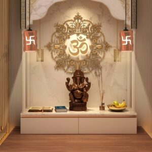 Gojeeva Brown Textured Traditional Ceiling Lamp With Adjustable Cord