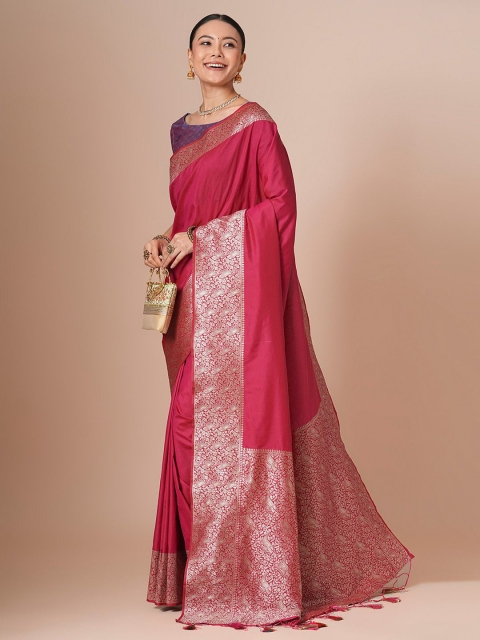 House of Pataudi Woven Design Banarasi Saree With Blouse Piece