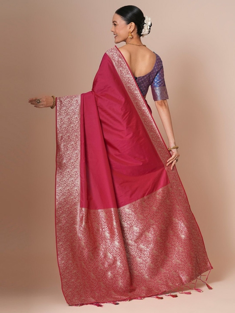 House of Pataudi Woven Design Banarasi Saree With Blouse Piece