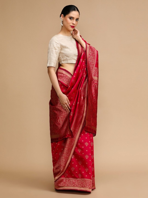 House of Pataudi Woven Design Banarasi Saree With Unstitched Blouse
