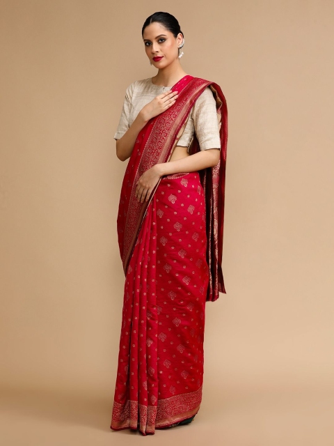 House of Pataudi Woven Design Banarasi Saree With Unstitched Blouse