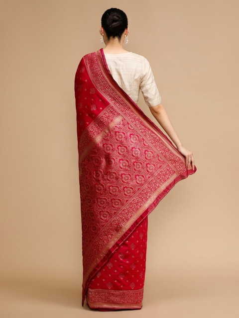 House of Pataudi Woven Design Banarasi Saree With Unstitched Blouse