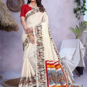 KALINI Ethnic Motifs Printed Mysore Silk Saree