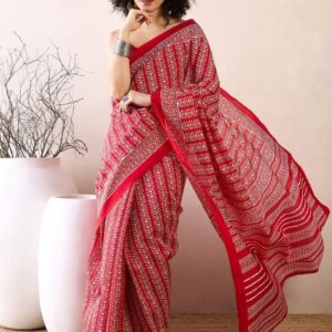 KALINI Ready to wear Ethnic Motifs Printed Dabu Saree