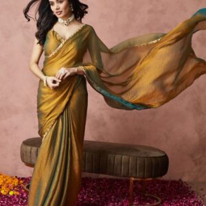 kasee Embroidered Silk Blend Ready to Wear Saree