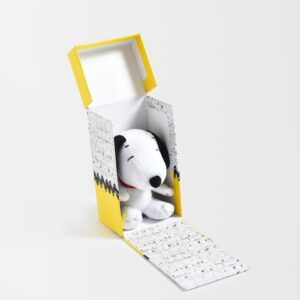 MiArcus Peanuts Mini Snoopy Beagle Soft Plush Toy White - Height 13 Cm