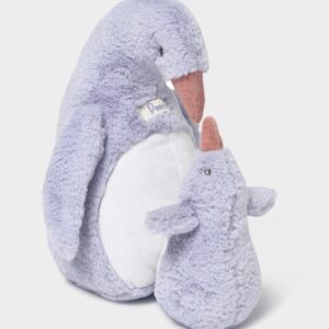 MiArcus Penguin Mumma & Baby Soft Plush Toy Purple - Height 30 Cm