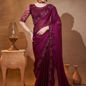 Mitera Embroidered Organza Saree