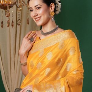 Mitera Ethnic Motifs Zari Pure Silk Designer Banarasi Saree