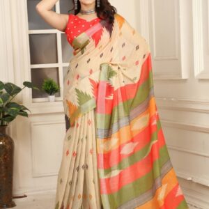 Mitera Pure Cotton Saree
