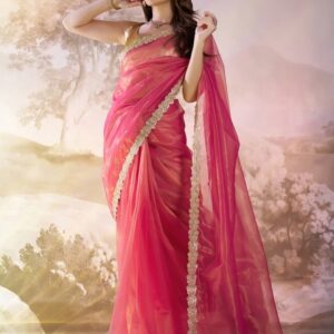 Mitera Sequinned Organza Saree
