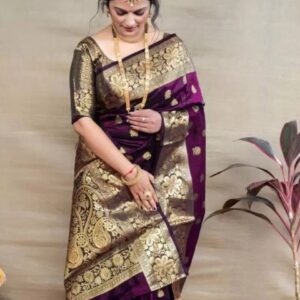 Moda Rapido Ethnic Motifs Woven Design Zari Pure Silk Banarasi Saree