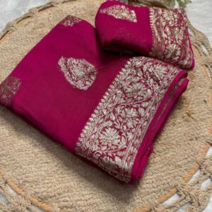 PAYAL CREATION Ethnic Motifs Zari Pure Georgette Saree