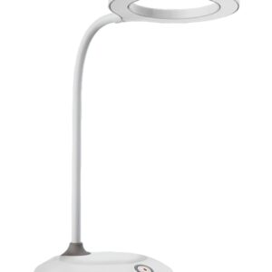 Philips White Acrylic Cylindrical Shaped Table Lamp With Adjustable Cord