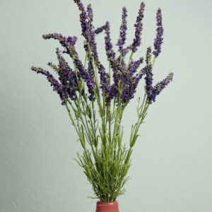 Pure Home and Living Purple Faux Lavender Plant Without Pot