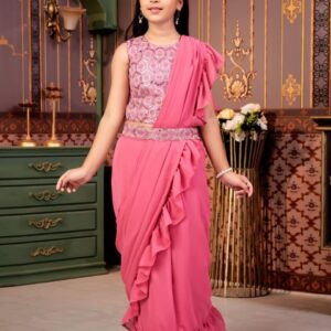 Sangria Saree With Embroidered Blouse