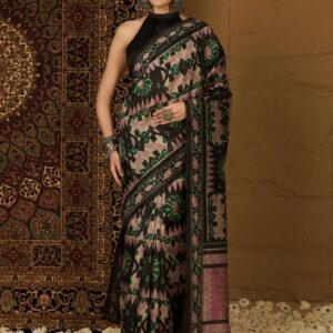 Saree mall Silk Blend Designer Ikat Sarees