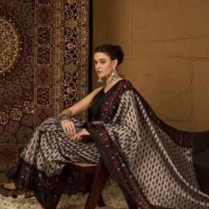 Saree mall Silk Blend Designer Ikat Sarees