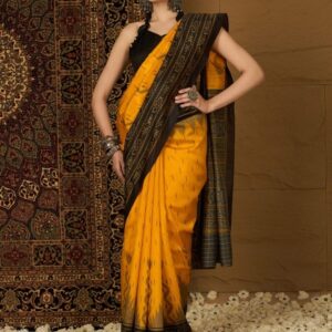 Saree mall Silk Blend Ikat Sarees