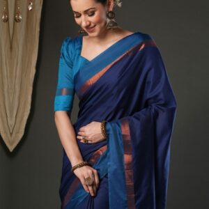 Saree mall Silk Blend Taant Sarees