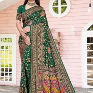 SHREE SAI FABRICS Ethnic Motifs Zari Pashmina Banarasi Saree