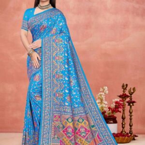 SHREE SAI FABRICS Ethnic Motifs Zari Pashmina Heavy Work Banarasi Saree