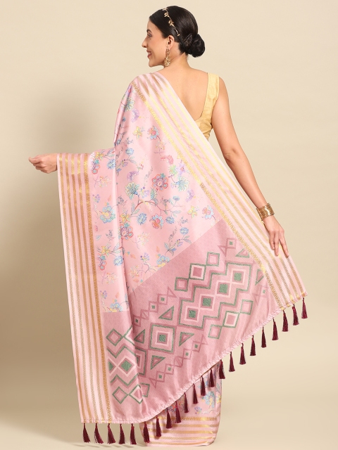 Silk Land Floral Banarasi Art Silk Digital Print Saree