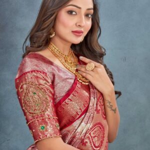 Tankori Woven Design Zari Art Silk Kanjeevaram Saree