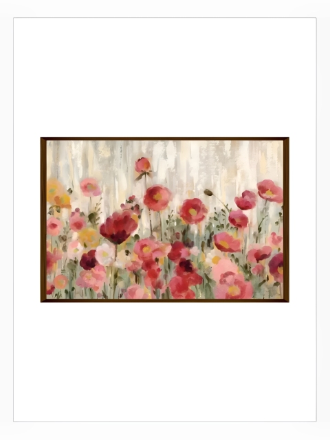 The Art House Pink & Green Floral and Botanical Wooden Wall Art