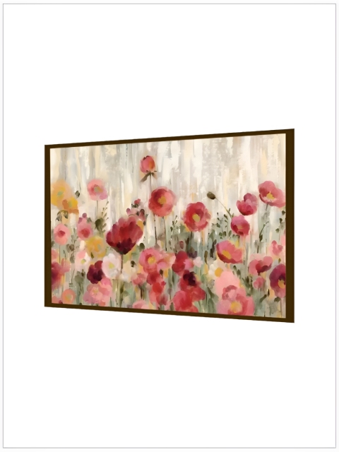 The Art House Pink & Green Floral and Botanical Wooden Wall Art