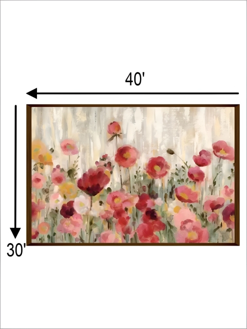 The Art House Pink & Green Floral and Botanical Wooden Wall Art