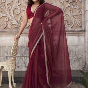 Tikhi Imli Poly Chiffon Designer Saree