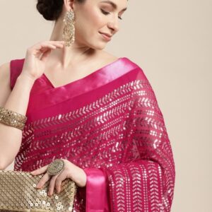 VAIRAGEE Embellished Sequinned Celebrity Saree
